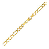 4.5mm 14k Yellow Gold Solid Figaro Chain - Premium Chains - Just $1903.99! Shop now at Pulse Designer Fashion