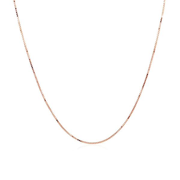 14k Rose Gold Classic Box Chain 0.6mm - Premium Chains - Just $165.99! Shop now at Pulse Designer Fashion