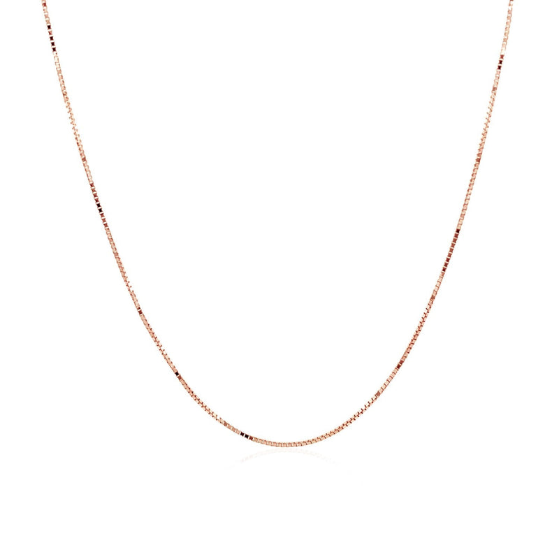 14k Rose Gold Classic Box Chain 0.6mm - Premium Chains - Just $165.99! Shop now at Pulse Designer Fashion