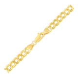 5.7mm 14k Yellow Gold Solid Curb Bracelet - Premium Bracelets - Just $1275.99! Shop now at Pulse Designer Fashion