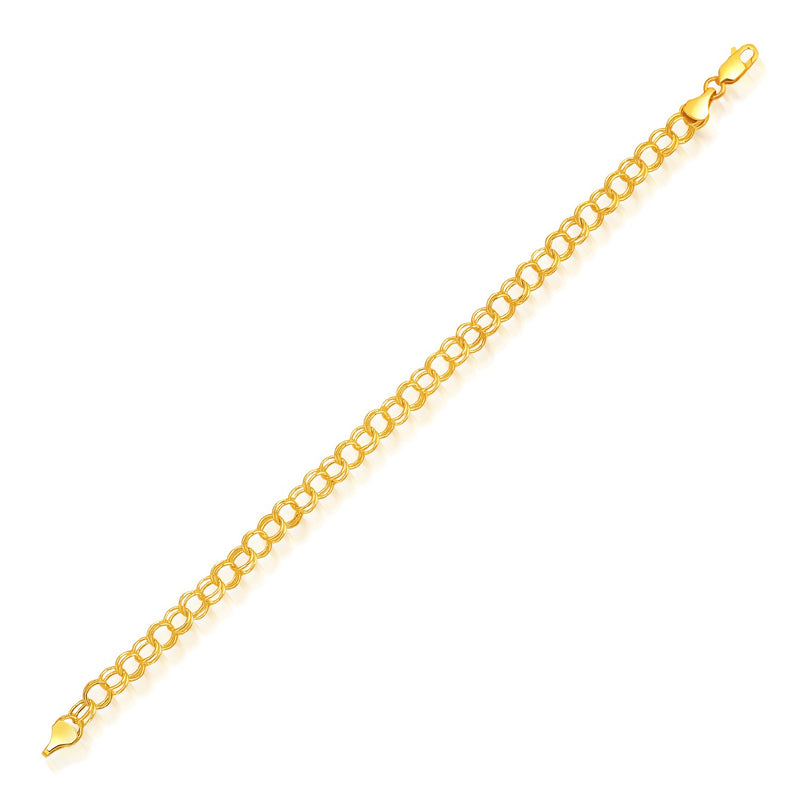 5.0 mm 14k Yellow Gold Lite Charm Bracelet - Premium Bracelets - Just $545.99! Shop now at Pulse Designer Fashion