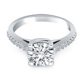 14k White Gold Trellis Diamond Engagement Ring - Premium Rings - Just $3712.99! Shop now at Pulse Designer Fashion