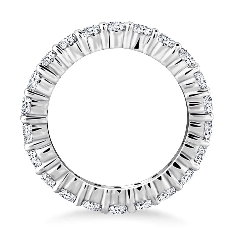 14k White Gold Ageless Round Cut Diamond Eternity Ring - Premium Rings - Just $3532.99! Shop now at Pulse Designer Fashion