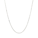 14k White Gold Classic Box Chain 0.45mm - Premium Chains - Just $163.99! Shop now at Pulse Designer Fashion