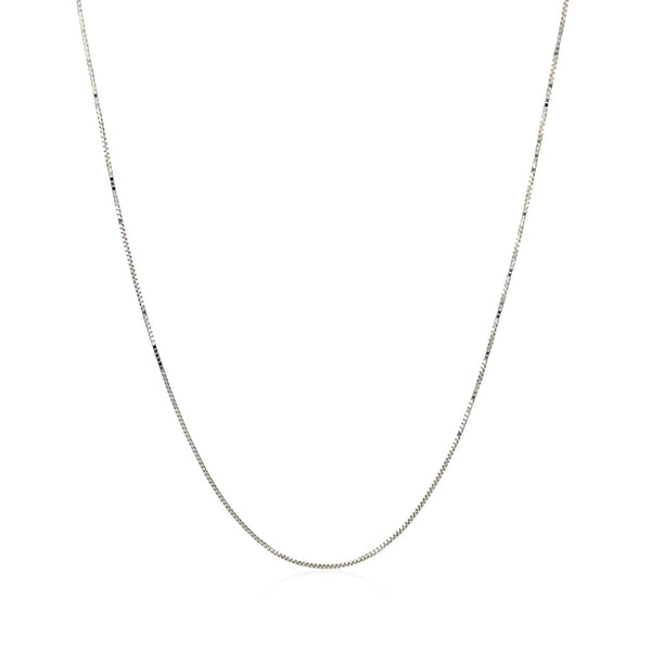 14k White Gold Classic Box Chain 0.45mm - Premium Chains - Just $163.99! Shop now at Pulse Designer Fashion