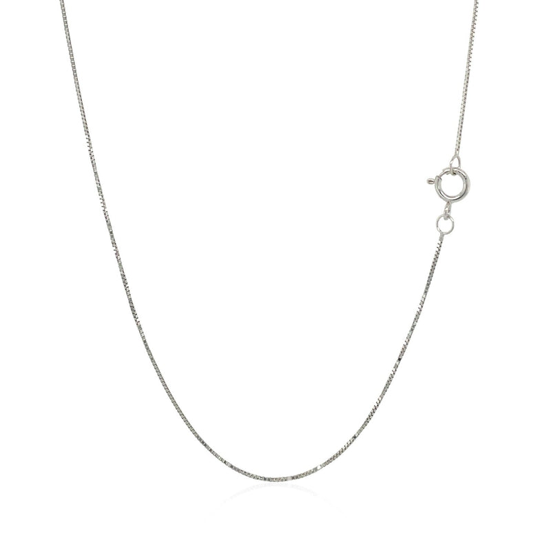 14k White Gold Classic Box Chain 0.45mm - Premium Chains - Just $163.99! Shop now at Pulse Designer Fashion