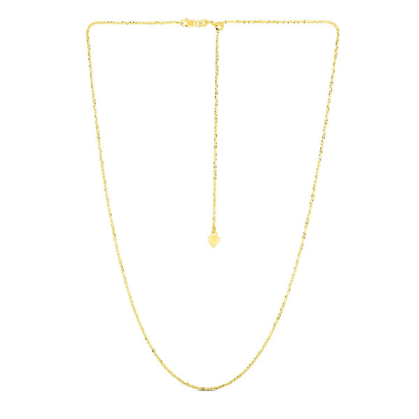 14k Yellow Gold Adjustable Sparkle Chain 1.5mm - Premium Chains - Just $475.99! Shop now at Pulse Designer Fashion