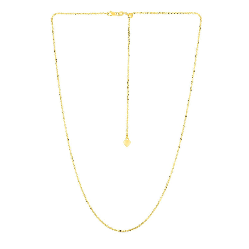 14k Yellow Gold Adjustable Sparkle Chain 1.5mm - Premium Chains - Just $475.99! Shop now at Pulse Designer Fashion