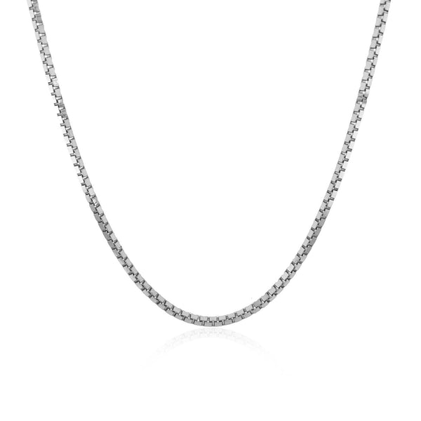 14k White Gold Classic Box Chain 1.4mm - Premium Chains - Just $949.99! Shop now at Pulse Designer Fashion