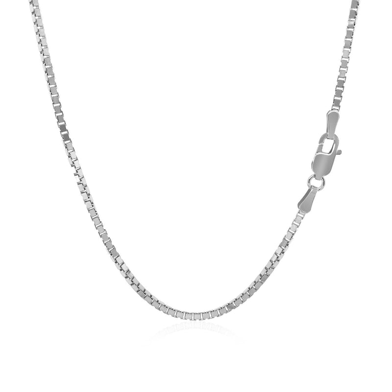 14k White Gold Classic Box Chain 1.4mm - Premium Chains - Just $949.99! Shop now at Pulse Designer Fashion