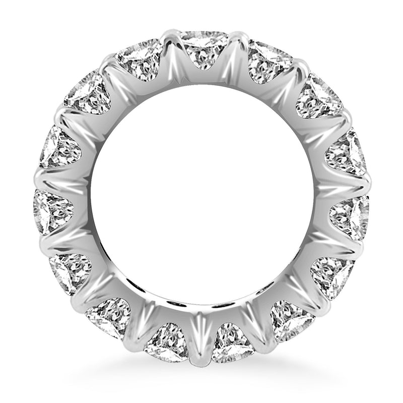 14k White Gold Round Diamond Decorated Eternity Ring - Premium Rings - Just $15035.99! Shop now at Pulse Designer Fashion