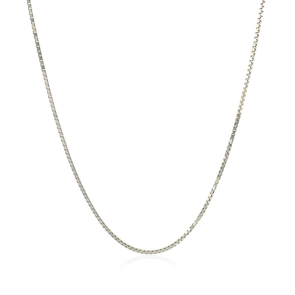 10k White Gold Classic Box Chain 0.8mm - Premium Chains - Just $225.99! Shop now at Pulse Designer Fashion