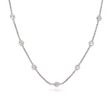 14k White Gold CZ By the Yard Long Links - Premium Necklaces - Just $1013.99! Shop now at Pulse Designer Fashion