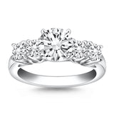 14k White Gold Five Stone Diamond Trellis Engagement Ring - Premium Rings - Just $4389.99! Shop now at Pulse Designer Fashion