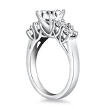 14k White Gold Five Stone Diamond Trellis Engagement Ring - Premium Rings - Just $4389.99! Shop now at Pulse Designer Fashion