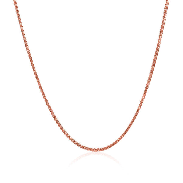 14k Rose Gold Diamond Cut Round Wheat Chain 1.1mm - Premium Chains - Just $446.99! Shop now at Pulse Designer Fashion