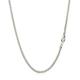 2.1mm 14k White Gold Round Wheat Chain - Premium Chains - Just $931.99! Shop now at Pulse Designer Fashion