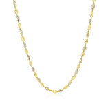 2.0mm 14k Two-Tone Gold Singapore Chain - Premium Chains - Just $438.99! Shop now at Pulse Designer Fashion