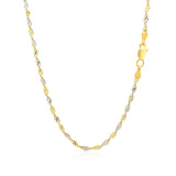 2.0mm 14k Two-Tone Gold Singapore Chain - Premium Chains - Just $438.99! Shop now at Pulse Designer Fashion