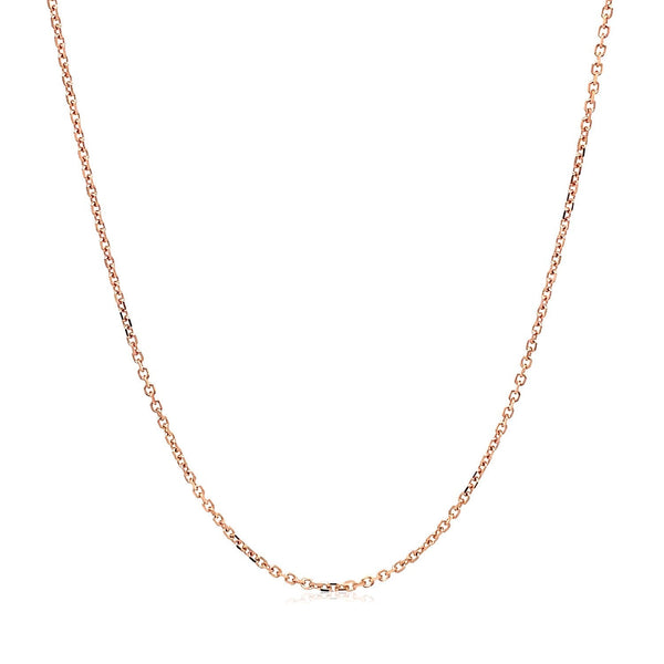 14k Rose Gold Diamond Cut Cable Link Chain 1.1mm - Premium Chains - Just $220.99! Shop now at Pulse Designer Fashion