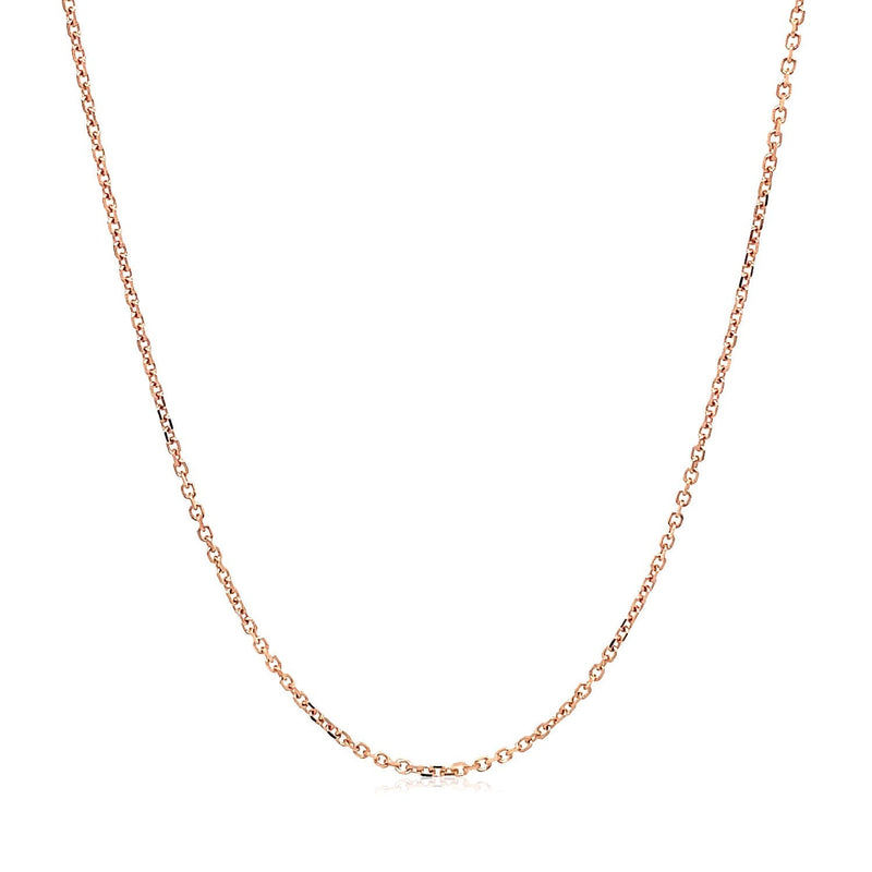 14k Rose Gold Diamond Cut Cable Link Chain 1.1mm - Premium Chains - Just $220.99! Shop now at Pulse Designer Fashion