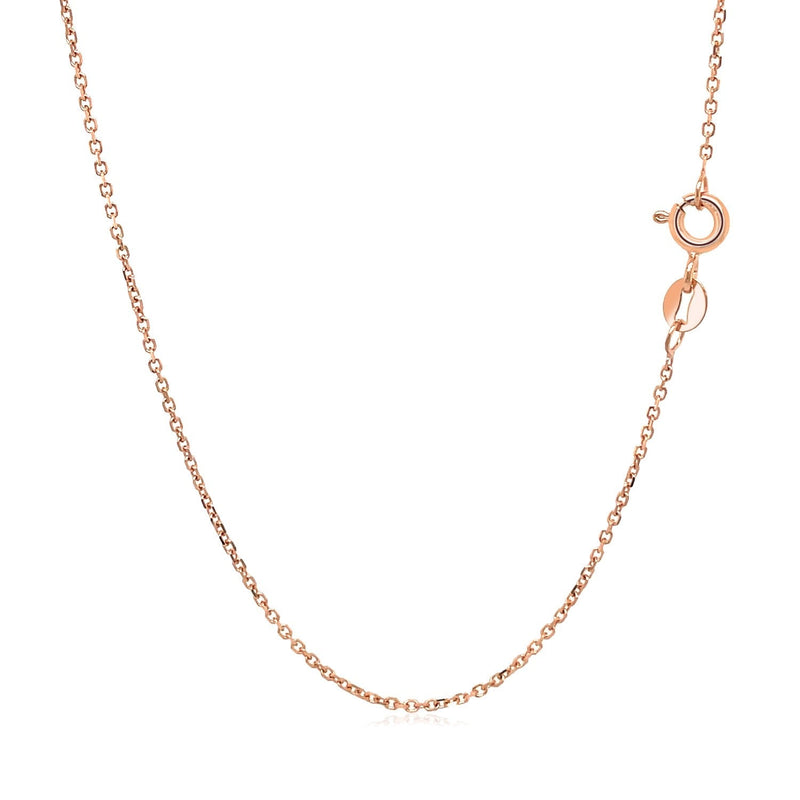 14k Rose Gold Diamond Cut Cable Link Chain 1.1mm - Premium Chains - Just $220.99! Shop now at Pulse Designer Fashion