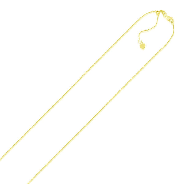 14k Yellow Gold Adjustable Cable Chain 0.9mm - Premium Chains - Just $420.99! Shop now at Pulse Designer Fashion