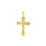 14k Yellow Gold Black Onyx Cross Pendant - Premium Pendants - Just $574.99! Shop now at Pulse Designer Fashion