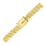 6.0mm 14k Yellow Gold Three Row Rope Bracelet - Premium Bracelets - Just $1053.99! Shop now at Pulse Designer Fashion