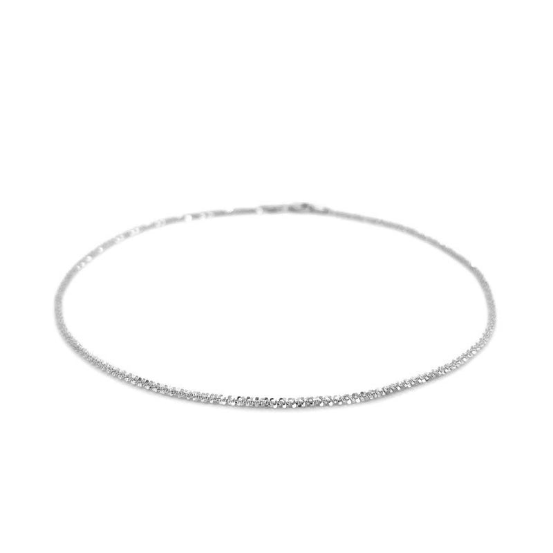 14k White Gold Sparkle Anklet 1.5mm - Premium Anklets - Just $315.99! Shop now at Pulse Designer Fashion