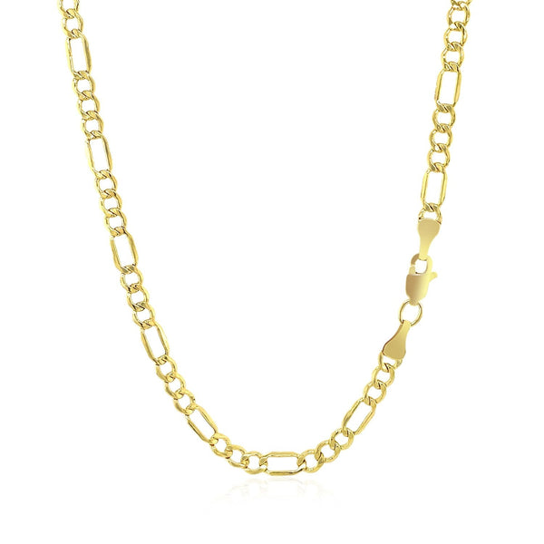 2.8mm 10k Yellow Gold Lite Figaro Chain - Premium Chains - Just $362.99! Shop now at Pulse Designer Fashion