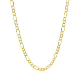 2.8mm 10k Yellow Gold Lite Figaro Chain - Premium Chains - Just $362.99! Shop now at Pulse Designer Fashion