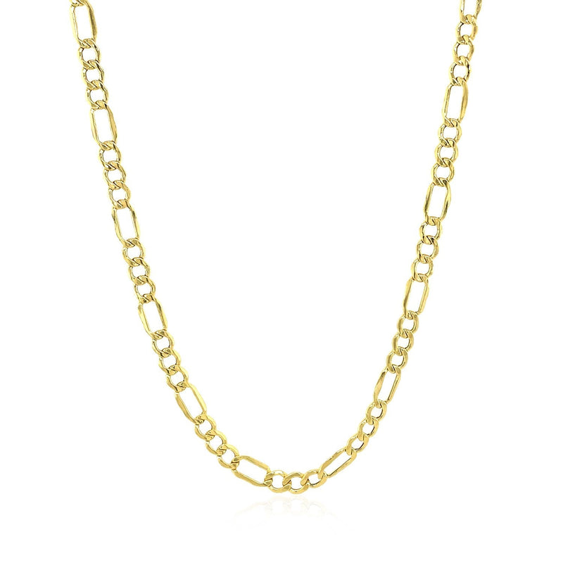 2.8mm 10k Yellow Gold Lite Figaro Chain - Premium Chains - Just $362.99! Shop now at Pulse Designer Fashion