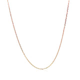 Diamond Cut Cable Link Chain in 14k Rose Gold (0.8 mm) - Premium Chains - Just $170.99! Shop now at Pulse Designer Fashion