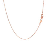 Diamond Cut Cable Link Chain in 14k Rose Gold (0.8 mm) - Premium Chains - Just $170.99! Shop now at Pulse Designer Fashion