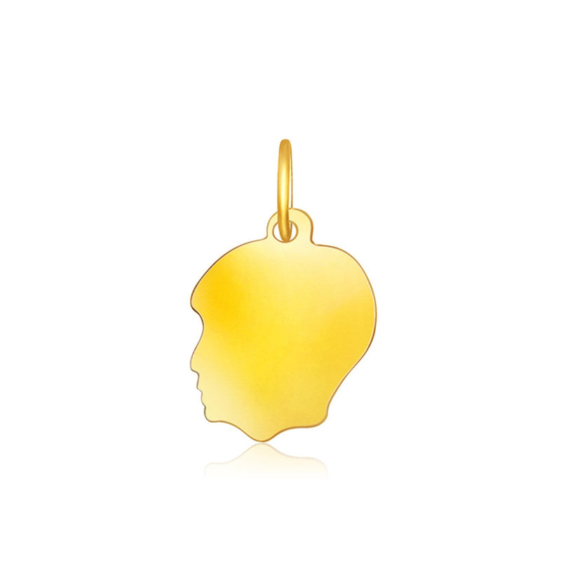 14k Yellow Gold Small Boy Head Charm - Premium Charms - Just $160.99! Shop now at Pulse Designer Fashion