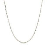 14k White Gold Diamond-Cut Alternating Bead Chain 1.5mm - Premium Chains - Just $509.99! Shop now at Pulse Designer Fashion