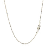 14k White Gold Diamond-Cut Alternating Bead Chain 1.5mm - Premium Chains - Just $509.99! Shop now at Pulse Designer Fashion