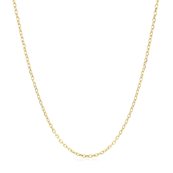 14k Yellow Gold Faceted Cable Link Chain 1.3mm - Premium Chains - Just $200.99! Shop now at Pulse Designer Fashion