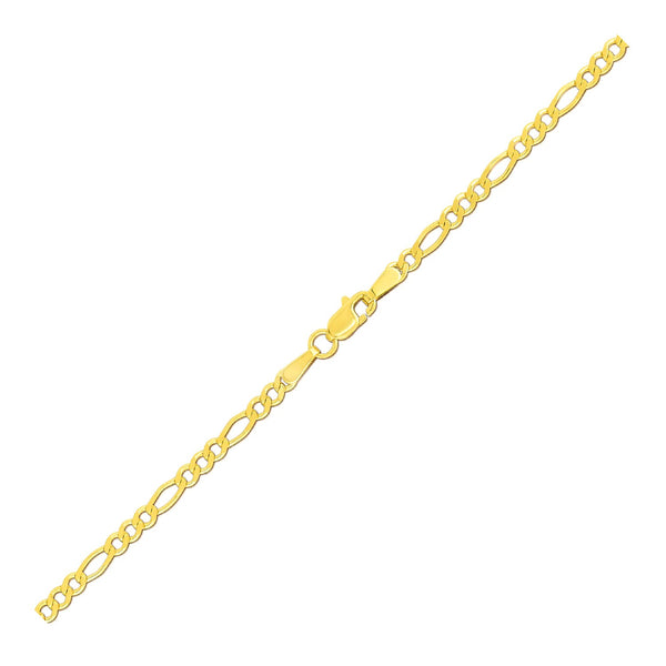 2.8mm 14k Yellow Gold Figaro Anklet - Premium Anklets - Just $432.99! Shop now at Pulse Designer Fashion