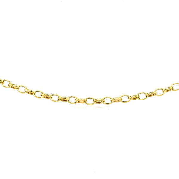 3.2mm 14k Yellow Gold Oval Rolo Bracelet - Premium Bracelets - Just $311.99! Shop now at Pulse Designer Fashion