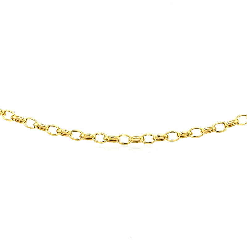 3.2mm 14k Yellow Gold Oval Rolo Bracelet - Premium Bracelets - Just $311.99! Shop now at Pulse Designer Fashion