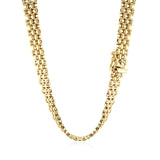 14k Yellow Gold Fancy Polished Multi-Row Panther Link Necklace - Premium Necklaces - Just $4413.99! Shop now at Pulse Designer Fashion