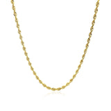 2.5mm 10k Yellow Gold Solid Diamond Cut Rope Chain - Premium Chains - Just $637.99! Shop now at Pulse Designer Fashion