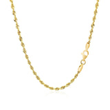 2.5mm 10k Yellow Gold Solid Diamond Cut Rope Chain - Premium Chains - Just $637.99! Shop now at Pulse Designer Fashion