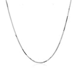 10k White Gold Classic Box Chain 1.0mm - Premium Chains - Just $290.99! Shop now at Pulse Designer Fashion