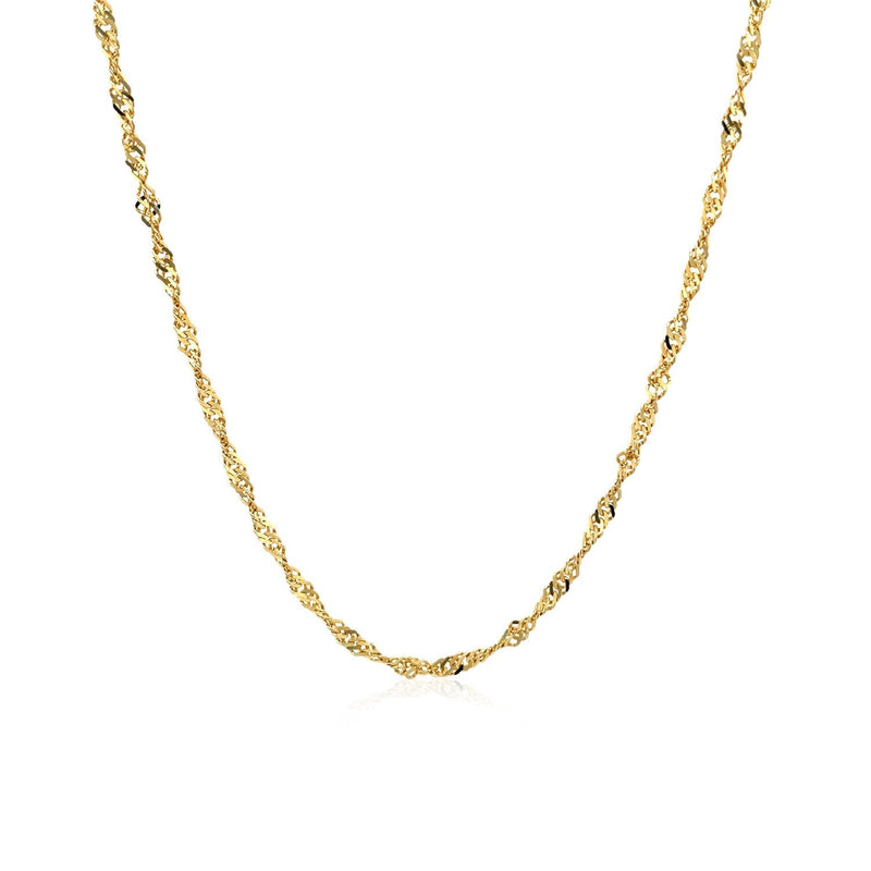 14k Yellow Gold Singapore Chain 1.7mm - Premium Chains - Just $370.99! Shop now at Pulse Designer Fashion