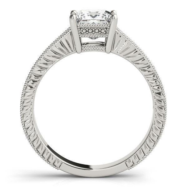 14k White Gold Antique Style Diamond Engagement Ring (1 1/8 cttw) - Premium Rings - Just $10726.99! Shop now at Pulse Designer Fashion