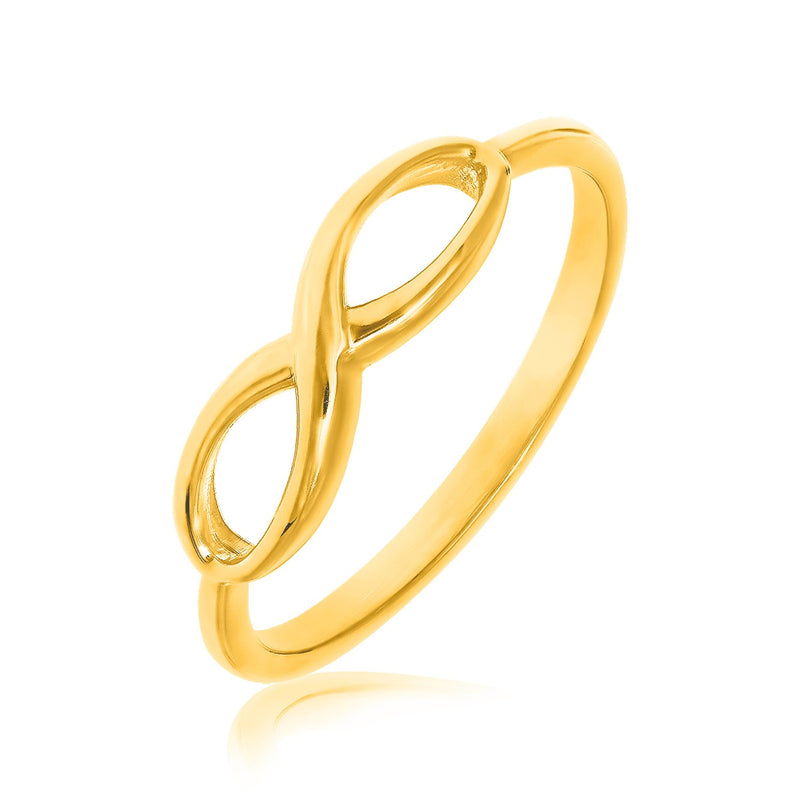 14k Yellow Gold Infinity Ring in High Polish - Premium Rings - Just $312.99! Shop now at Pulse Designer Fashion