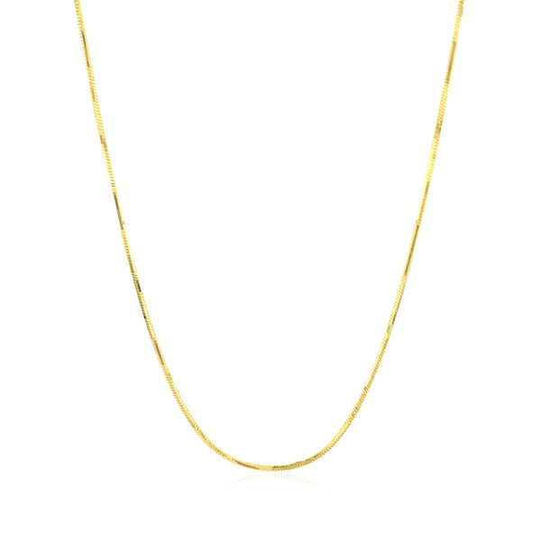 14k Yellow Gold Octagonal Shiny Snake Chain 0.8mm - Premium Chains - Just $500.99! Shop now at Pulse Designer Fashion